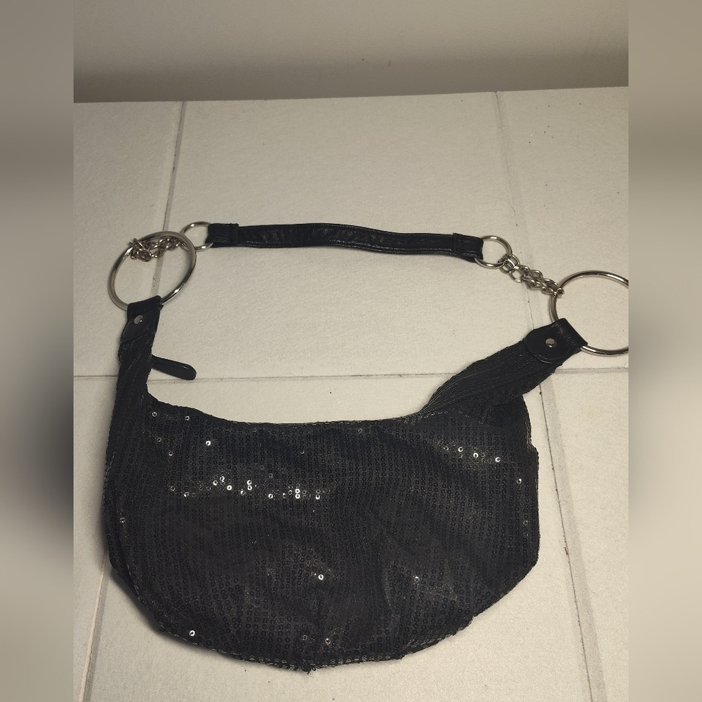 Source Unknown Black Sequin Shoulder Bag
